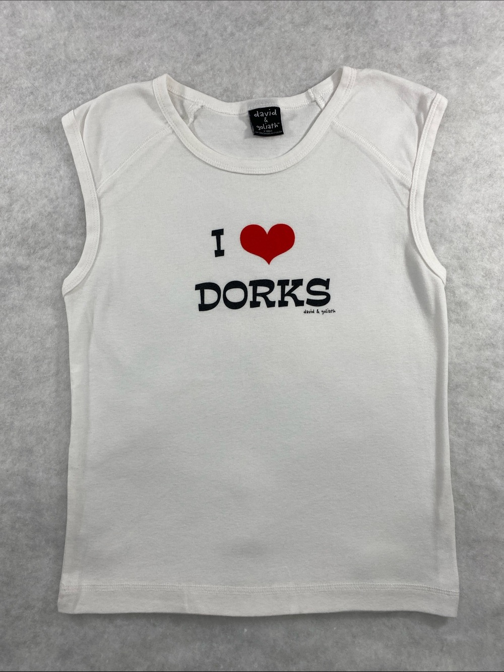 David & Goliath Girls White 'I ♥ Dorks' Graphic Tank